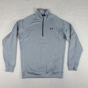 Under Armour Sweater Mens Medium Gray Loose Coldgear Performance‎ Tech Golf